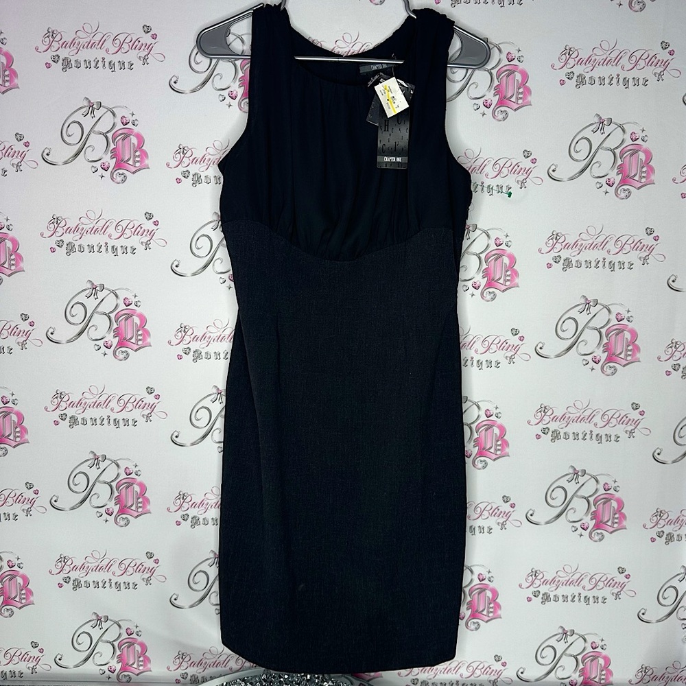 Chapter one dress classic classy black Elegant Black Sleeveless Dress 2 tone